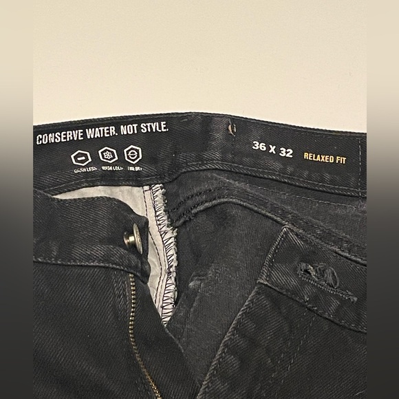 NAUTICA JEANS COMPANY MEN’S BLACK JEANS, RELAXED FIT 36 X 32 - Picture 5 of 11